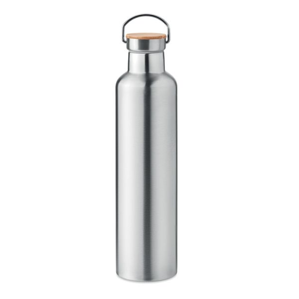 Botella de Doble Pared 1l en color Plata Mate