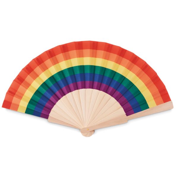 Abanico de Madera Rainbow