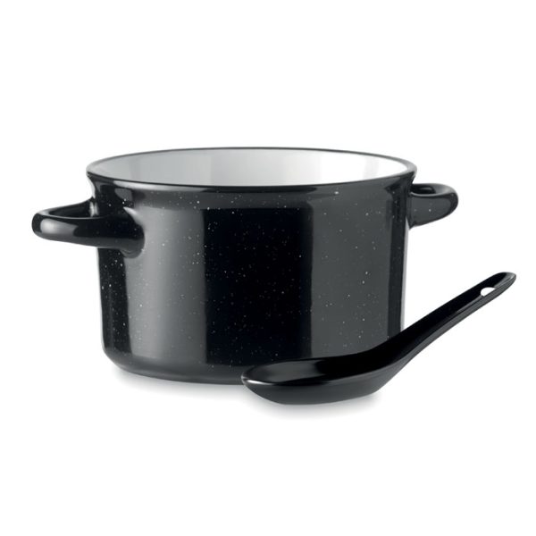 Tazón Cerámica Vintage 550 Ml en color Negro