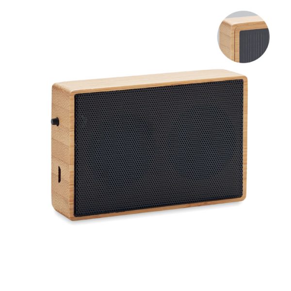 Altavoz Inalámbric Solar Bambú