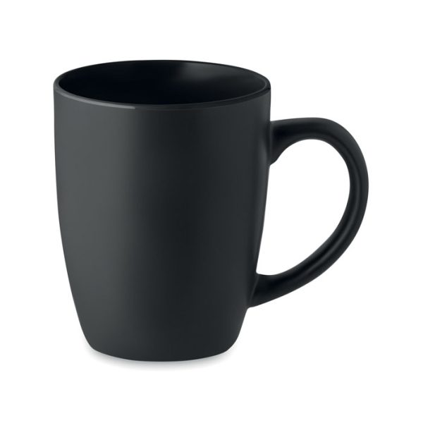 Taza Cerámica Bicolor 290 Ml en color Negro