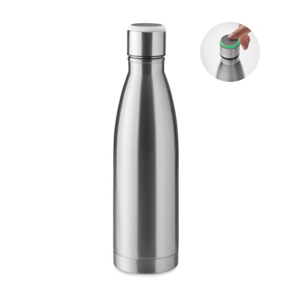 Botella de Doble Pared 500 Ml en color Plata Mate