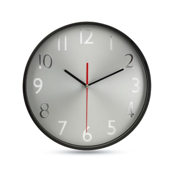 Reloj Pared Esfera Plateada