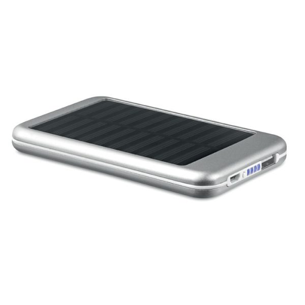 Powerbank Solar 4000 Mah en color Plata Mate