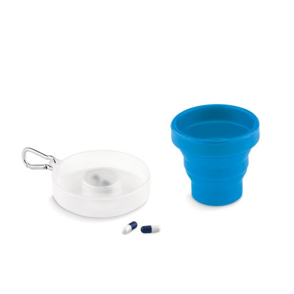 Vaso Plegable de Silicona en color Azul