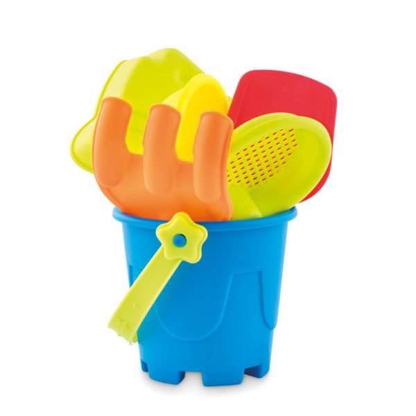 Cubo de Playa con 6 Juguetes
