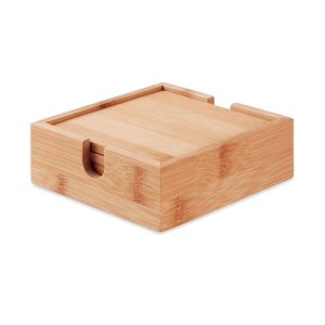 Set de 4 posavasos de bambú