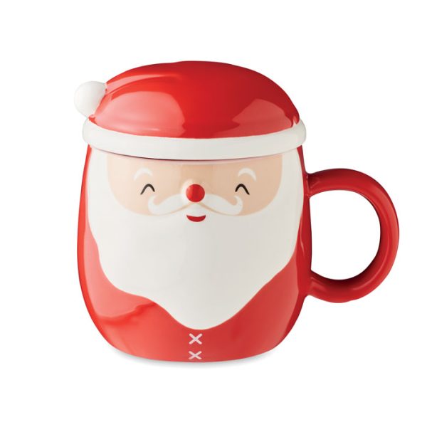 Taza Cerámica con Tapa 370 Ml