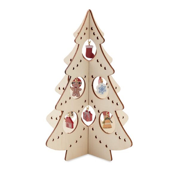Decoración Madera Árbol Navidad