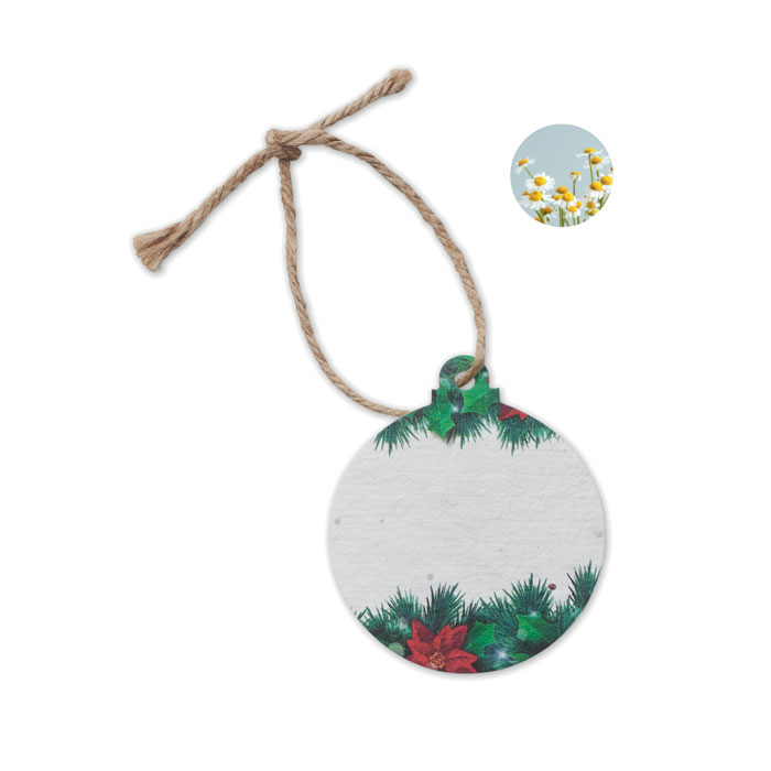 Adorno navideño papel semillas