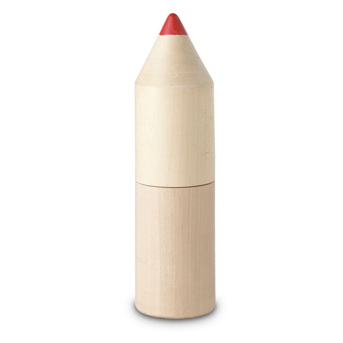 12 lápices en caja madera