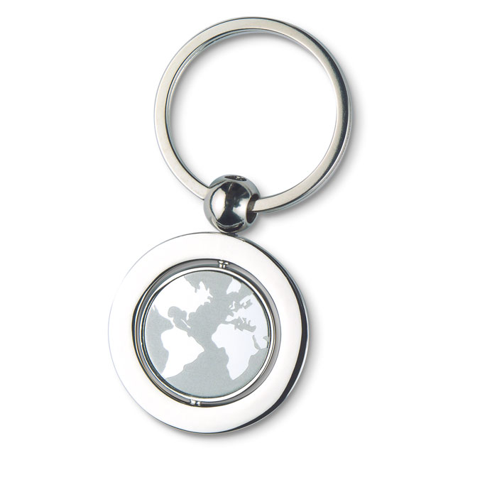 Llavero metal forma mundo