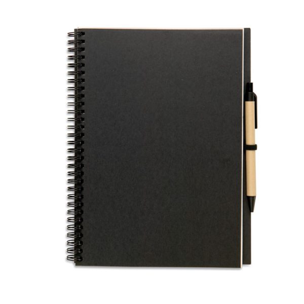 Libreta de Papel Reciclado en color Negro