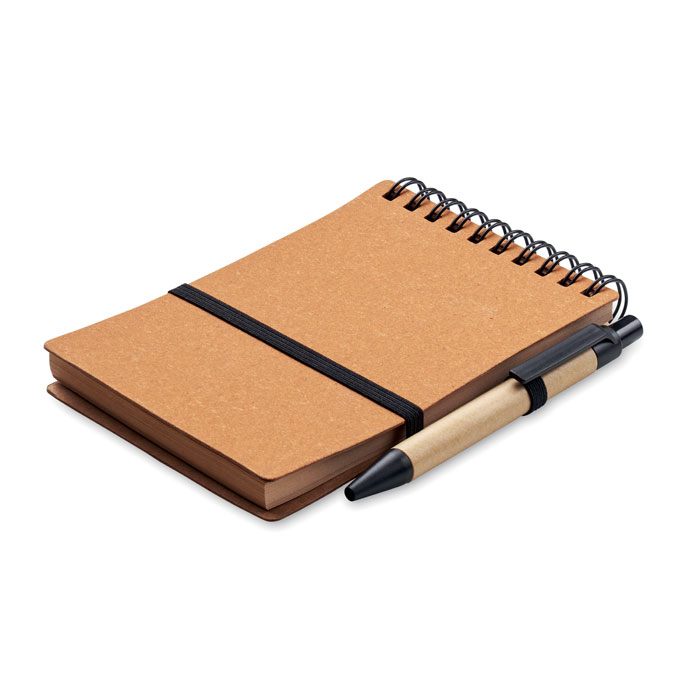 Libreta reciclada con bol&iacute;grafo