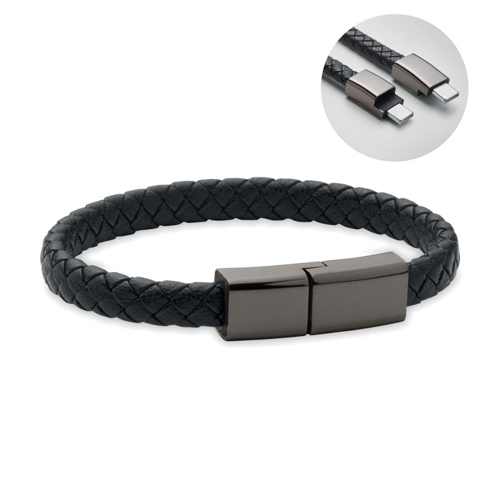 Pulsera cable trenzado tipo-C
