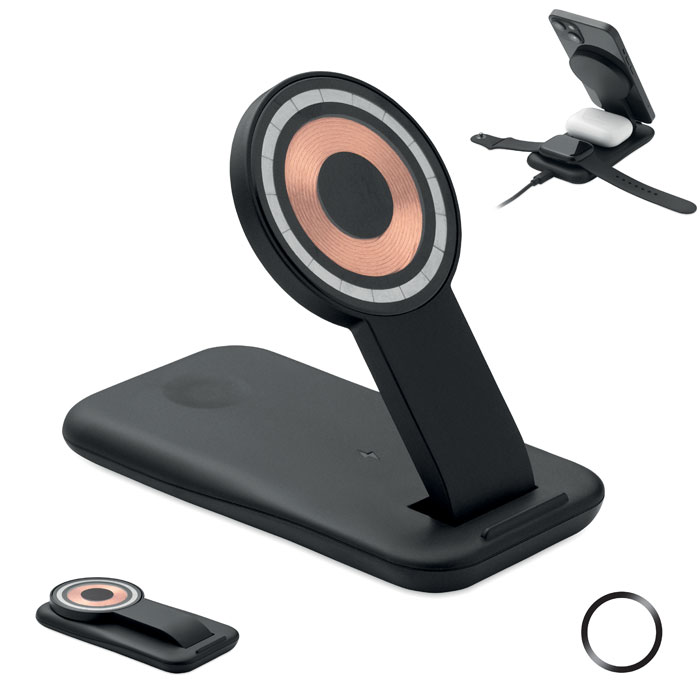 Cargador inalámbrico 3 en 1 de